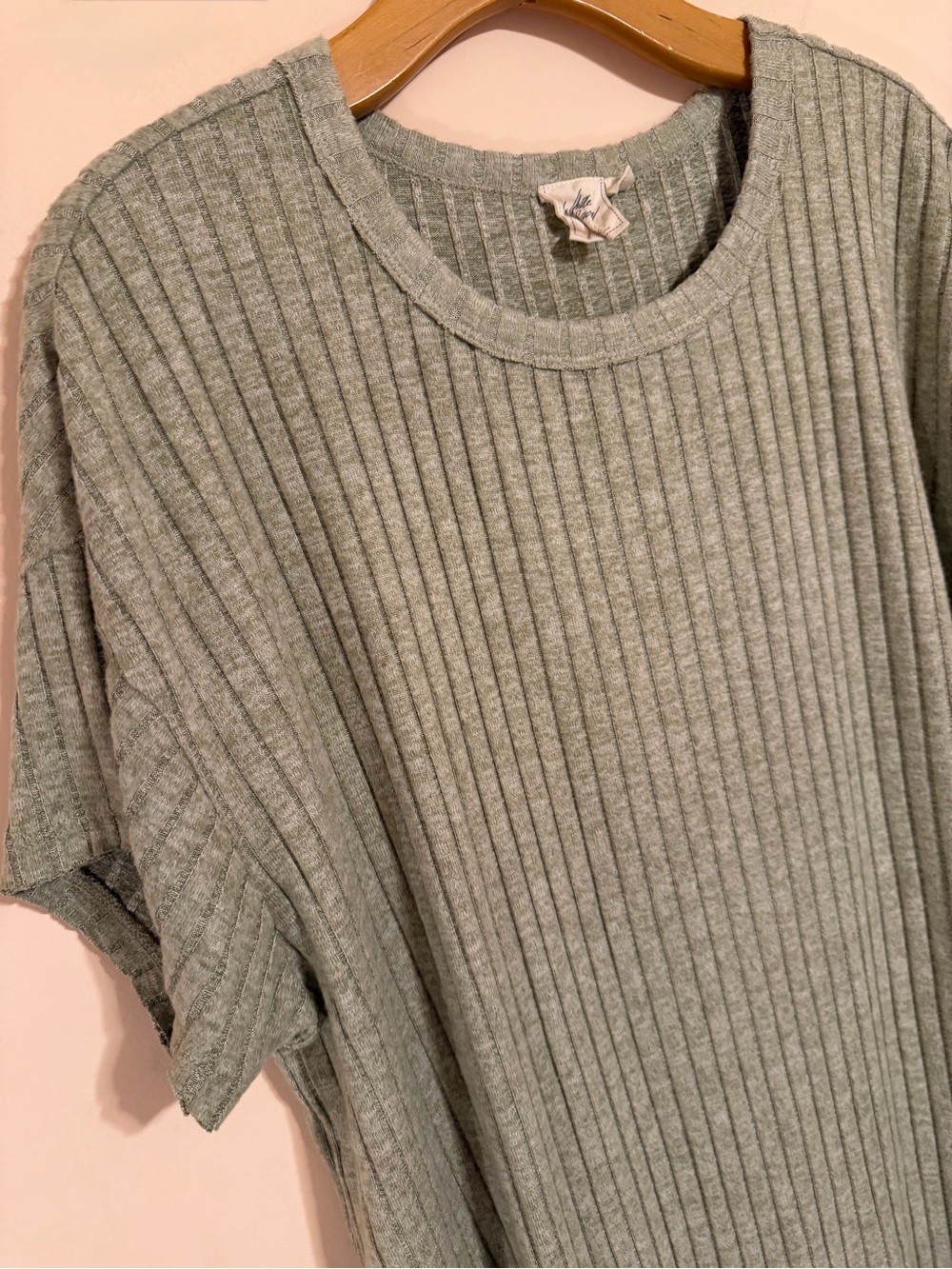 Sage Green Ribbed Top - Picture 6 of 9
